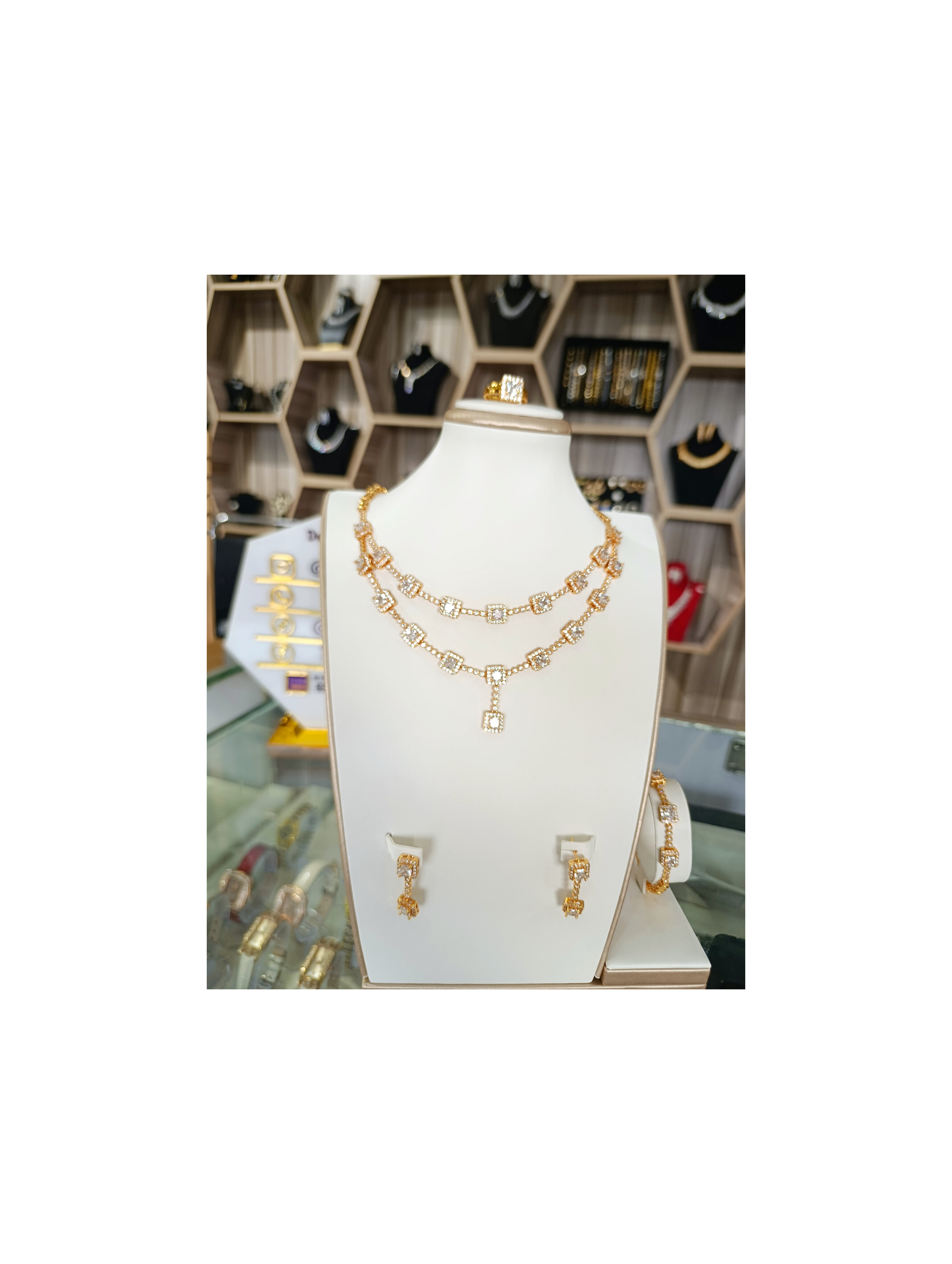 4PC GOLD SMALL ZIRCONIA