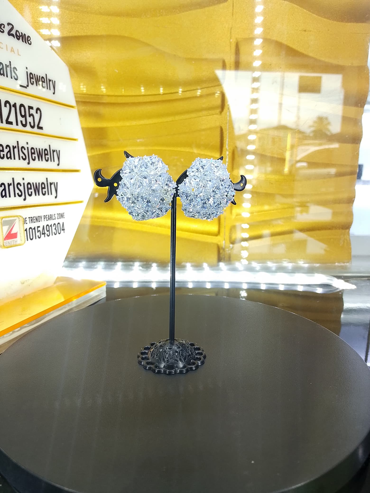 crystal zirconia earring