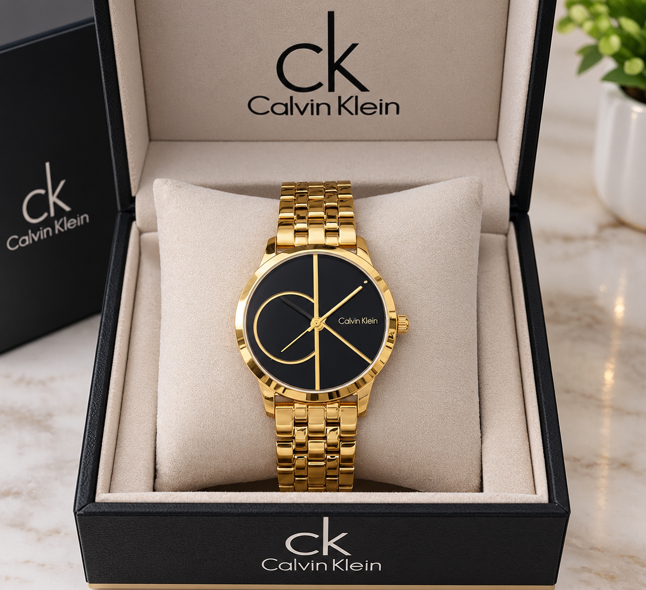 gold ck watch
